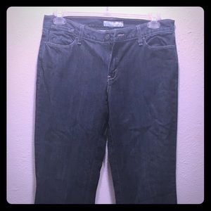 Dark wash, Levi, boot cut jeans.